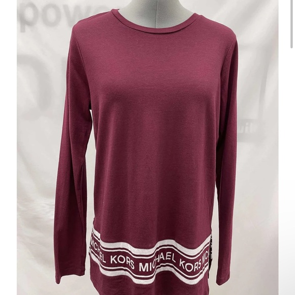 Michael Kors Tops - Michael Kors Burgundy Long Sleeve Top